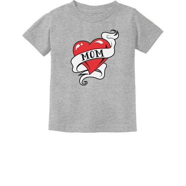 Mom Heart Tattoo Kids Toddler T-Shirt Tee Valentine's Day Mother's Day Mommy Mom Heart Tattoo Kids Toddler T-Shirt Tee Valentine's Day Mother's Day Mommy